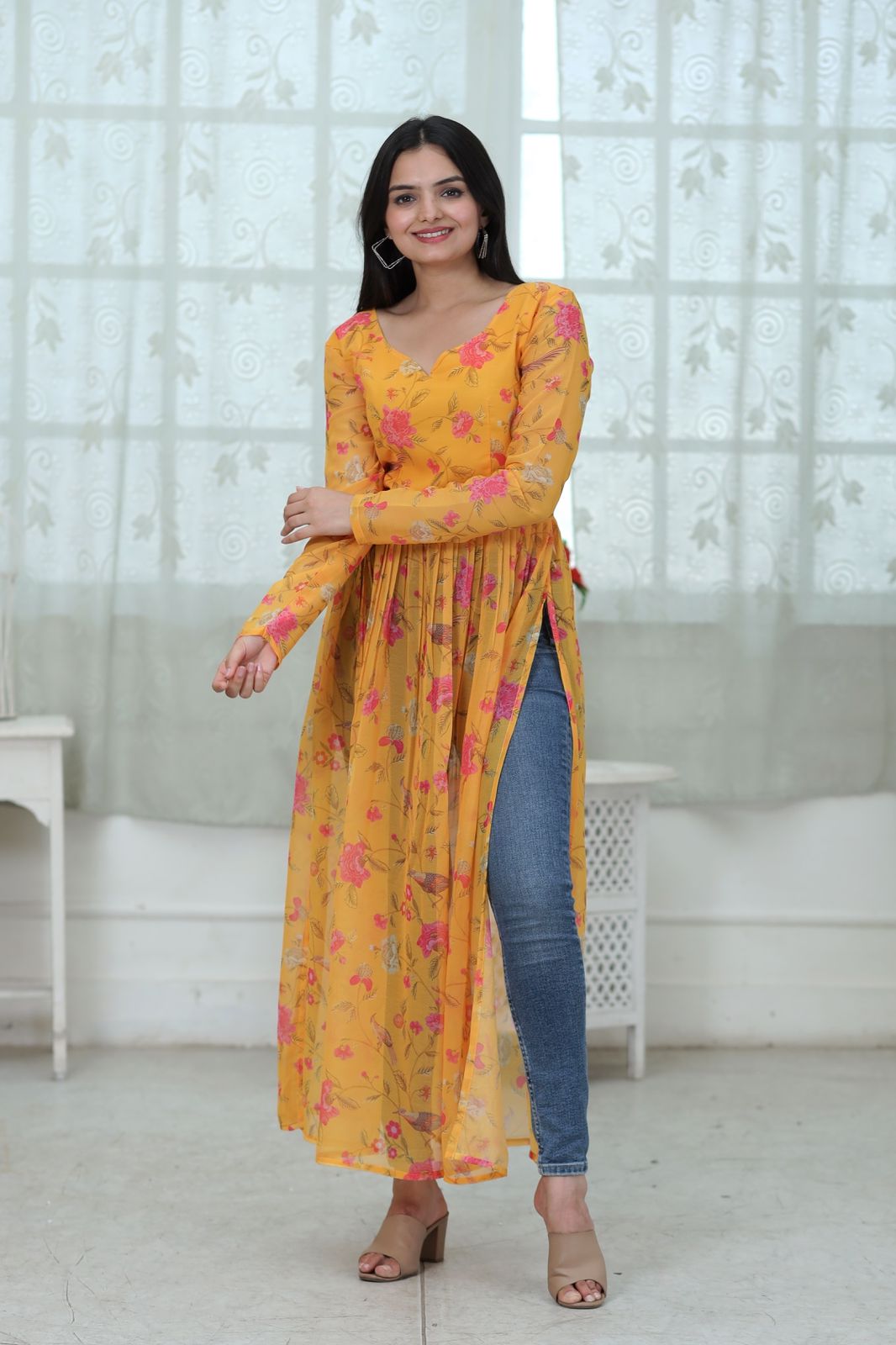  KA 1047 Georgette Printed Kurtis Catalog